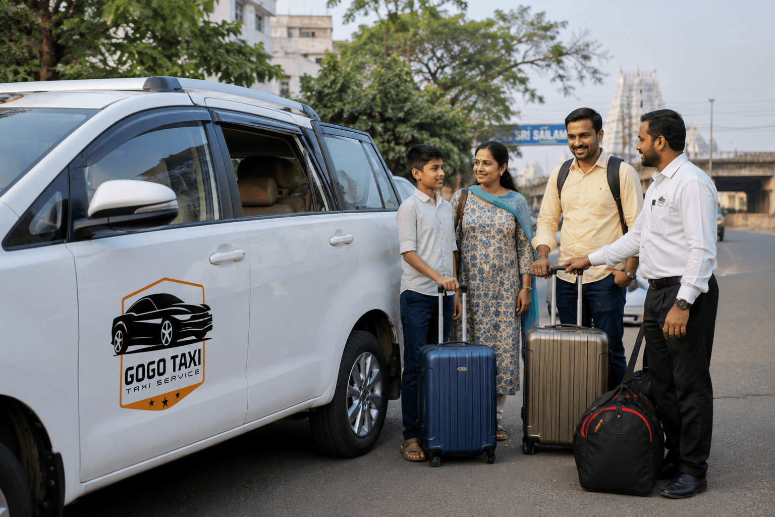 Srisailam Taxi - GOGO Taxi Hyderabad to Srisailam Cab Service for Family and Group Travel